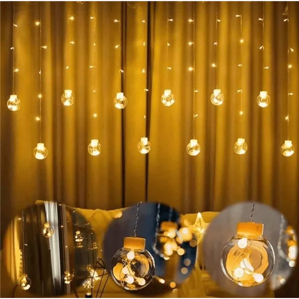 Ziemassvētku LED lampiņu aizkars Springos CL4045